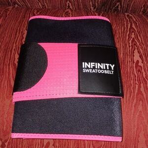INFINITY Sweat Belt in Black/Pink Size 2XL/3XL Workout Belt Sweat Belt